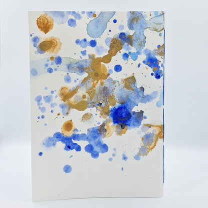 Notizbuch - Blanko - Blau-Gold B