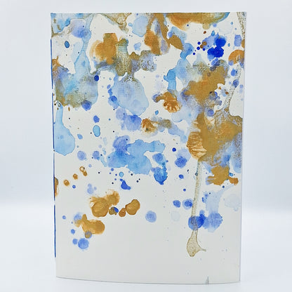 Notizbuch - Blanko - Blau-Gold B