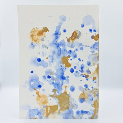 Notizbuch - Blanko - Blau-Gold C