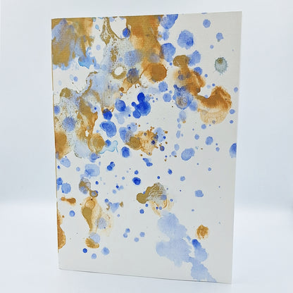 Notizbuch - Blanko - Blau-Gold D