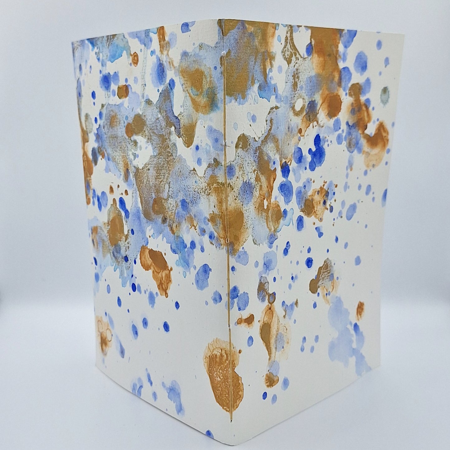 Notizbuch - Blanko - Blau-Gold D