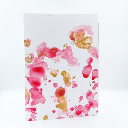 Notizbuch - Blanko - Rot-Gold A