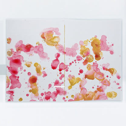 Notizbuch - Blanko - Rot-Gold A