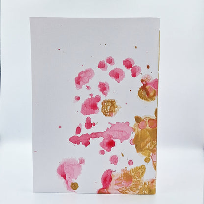 Notizbuch - Blanko - Rot-Gold B