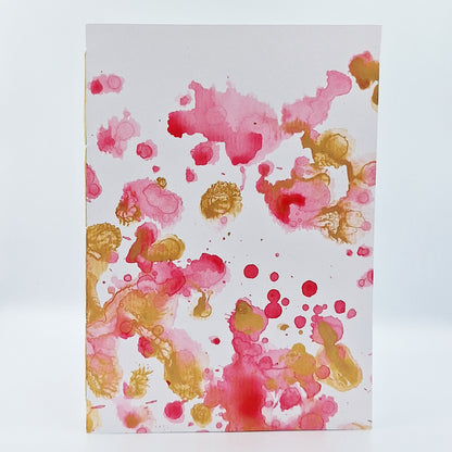 Notizbuch - Blanko - Rot-Gold B