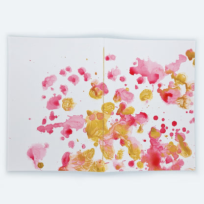 Notizbuch - Blanko - Rot-Gold B