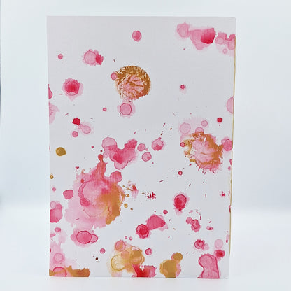 Notizbuch - Blanko - Rot-Gold D